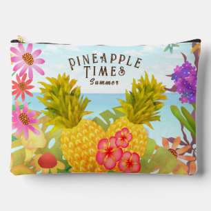 Ananas mit Blumen Zubehörtasche