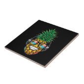 Ananas mit Brille Fliese (Seite)