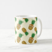 Ananas mit der Sonnenbrille handgemalt Kaffeetasse (VorderseiteRechts)