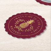 Ananas | mit Familienname Untersetzer (angewinkelt)