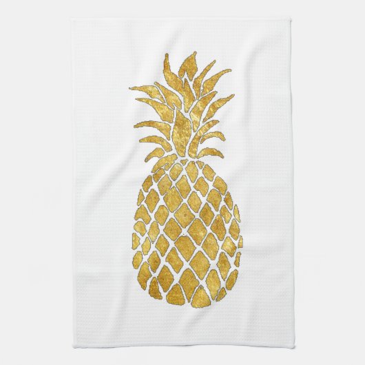 Ananas mit Goldaussehen Handtuch (Vertikal)