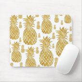 Ananas mit Goldblättern Mousepad (Mit Mouse)