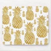 Ananas mit Goldblättern Mousepad (Vorne)