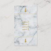 Ananas mit goldener Farbe auf weißem Marmor Visitenkarte (Rückseite)