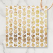 Ananas mit Goldfolie - du bist so süß - tropisch Geschenkanhänger (Rückseite)