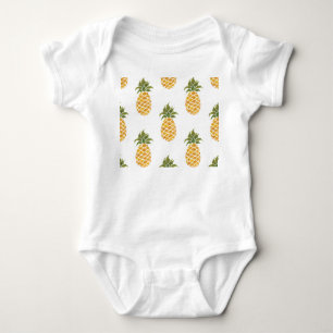 Ananas mit handgemalten Ananas, Aquarell. Baby Strampler