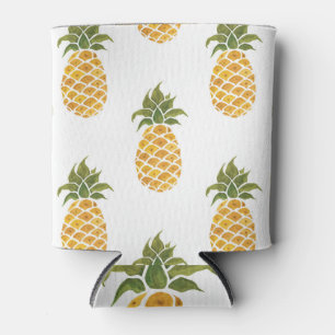 Ananas mit handgemalten Ananas, Aquarell. Dosenkühler