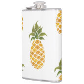 Ananas mit handgemalten Ananas, Aquarell. Flachmann (Links)