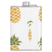 Ananas mit handgemalten Ananas, Aquarell. Flachmann (Rückseite)
