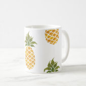 Ananas mit handgemalten Ananas, Aquarell. Kaffeetasse (VorderseiteRechts)