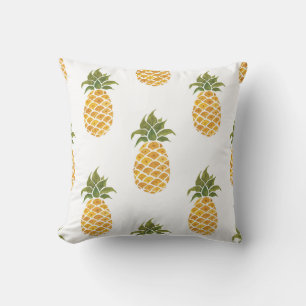 Ananas mit handgemalten Ananas, Aquarell. Kissen