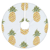 Ananas mit handgemalten Ananas, Aquarell. Polyester Weihnachtsbaumdecke (Vorderseite)