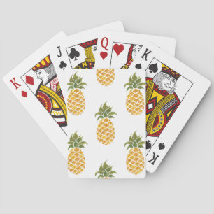 Ananas mit handgemalten Ananas, Aquarell. Spielkarten