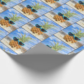 Ananas mit Herzsonne Geschenkpapier (Ecke)