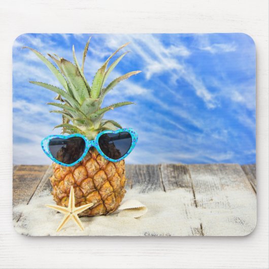 Ananas mit Herzsonne Mousepad (Vorne)