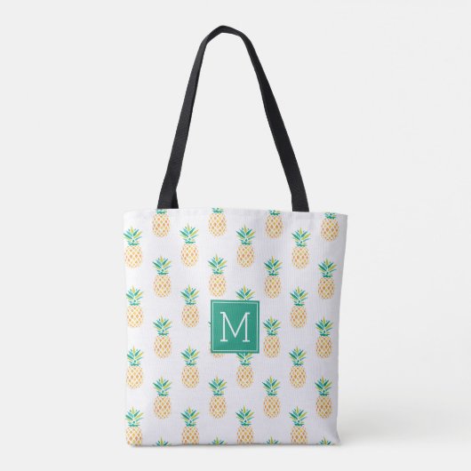 Ananas Mit Monogramm Tasche (Rückseite)