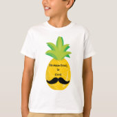 Ananas mit Mustache Homeschool ist Cool T-Shirt (Vorderseite)