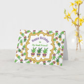 Ananas mit Sonnenbrille Geburtstag Karte (Gelbe Blume)