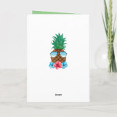 Ananas mit Sonnenbrille Geburtstagskarte Karte (Rückseite)