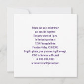 Ananas mit Sonnenbrille Muster Einladung (Rückseite)