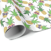 Ananas mit Sonnenbrille Muster Geschenkpapier (Rolleneckpunkt)