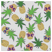 Ananas mit Sonnenbrille Muster Stoff (Nahaufnahme)