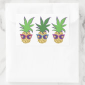 Ananas mit Sonnenbrille Rechteckiger Aufkleber (Tasche)