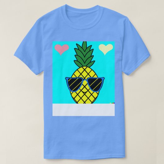 Ananas mit Sonnenbrille T-Shirt (Design vorne)