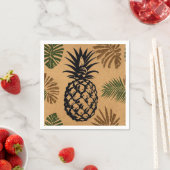Ananas mit tropischen Blätter Serviette (Beispiel)