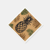 Ananas mit tropischen Blätter Serviette (Ecke)