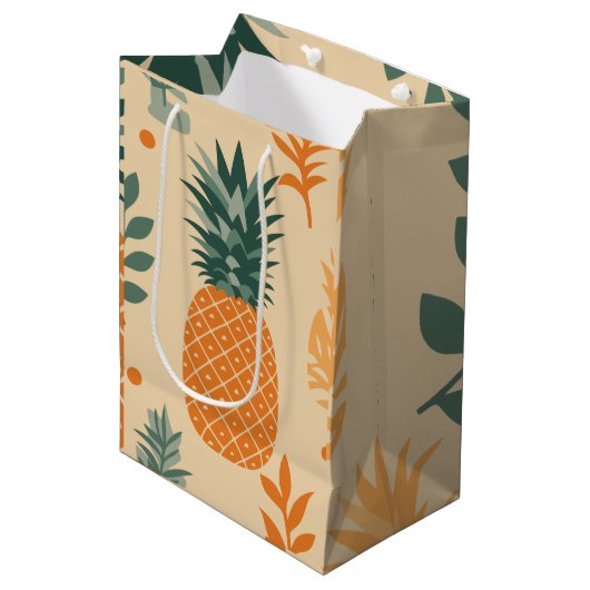 Ananas Mittlere Geschenktüte (Vorderseite Schrägansicht)