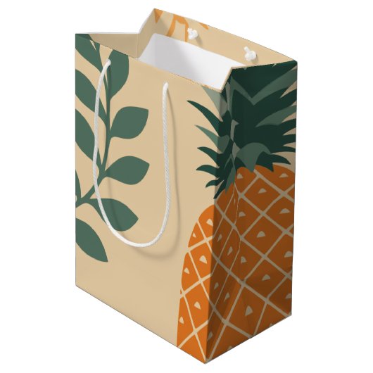 Ananas Mittlere Geschenktüte (Rückseite Schrägansicht)