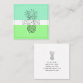 Ananas Moderner Innenarchitekt Quadratische Visitenkarte (Vorne/Hinten)