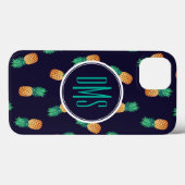Ananas | Monogramm Case-Mate iPhone Hülle (Rückseite (Horizontal))