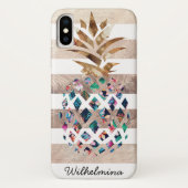 Ananas-Monogramm Case-Mate iPhone Hülle (Rückseite)