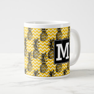 Ananas  Monogramm Jumbo-Tasse