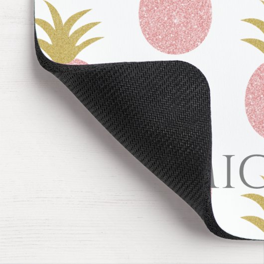 Ananas Monogramm Mousepad (Ecke)