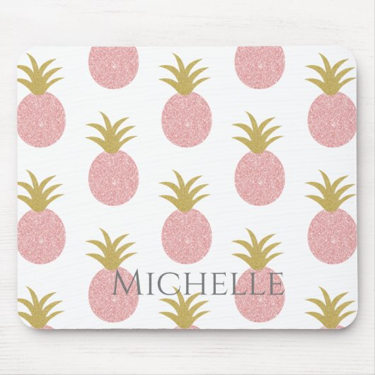 Ananas Monogramm Mousepad (Vorne)