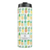 Ananas Monogramm | Thermal Tumbler Thermosbecher (Vorderseite)