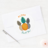 Ananas Motif Aloha Round Stickers (Umschlag)