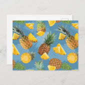 Ananas Muster 2 Feiertagspostkarte (Vorne/Hinten)