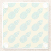 Ananas-Muster 2 Glasuntersetzer (Rückseite)