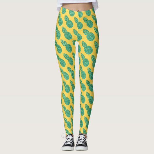 Ananas-Muster 2 Leggings (Vorderseite)