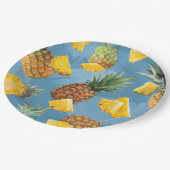 Ananas Muster 2 Pappteller (Schrägansicht)
