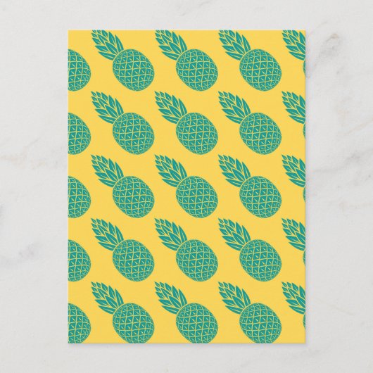 Ananas Muster 2 Postkarte (Vorderseite)