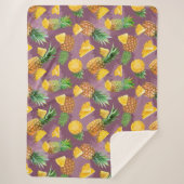Ananas Muster 3 Sherpadecke (Vorderseite)