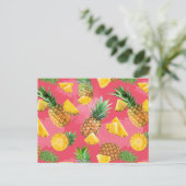 Ananas Muster 5 Feiertagspostkarte (Stehend Vorderseite)