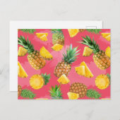 Ananas Muster 5 Feiertagspostkarte (Vorne/Hinten)