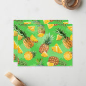 Ananas-Muster 6 Mitteilungskarte (Vorderseite/Rückseite Beispiel)