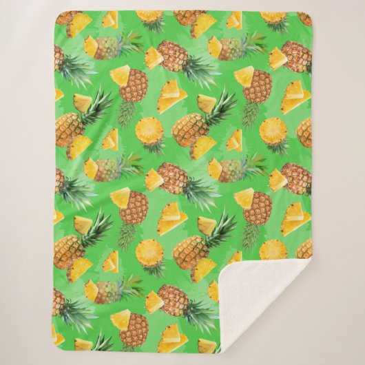 Ananas-Muster 6 Sherpadecke (Vorderseite)
